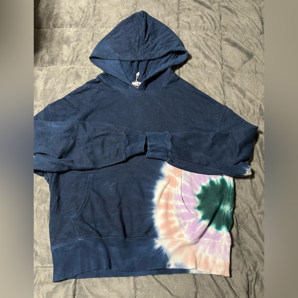 WILDFOX Navy Tie Dye Hoodie Size Small
